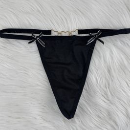 Black Thongs with Hearts