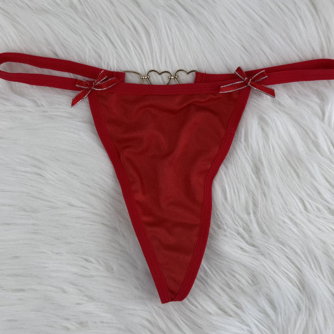 Red Thongs with Hearts