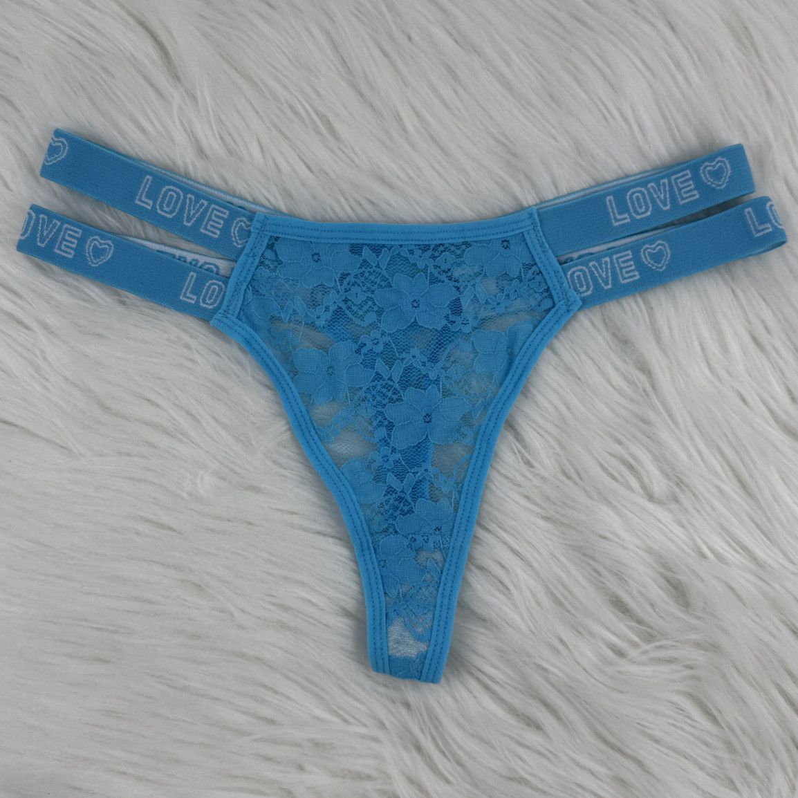 Gym and Love Blue Thongs