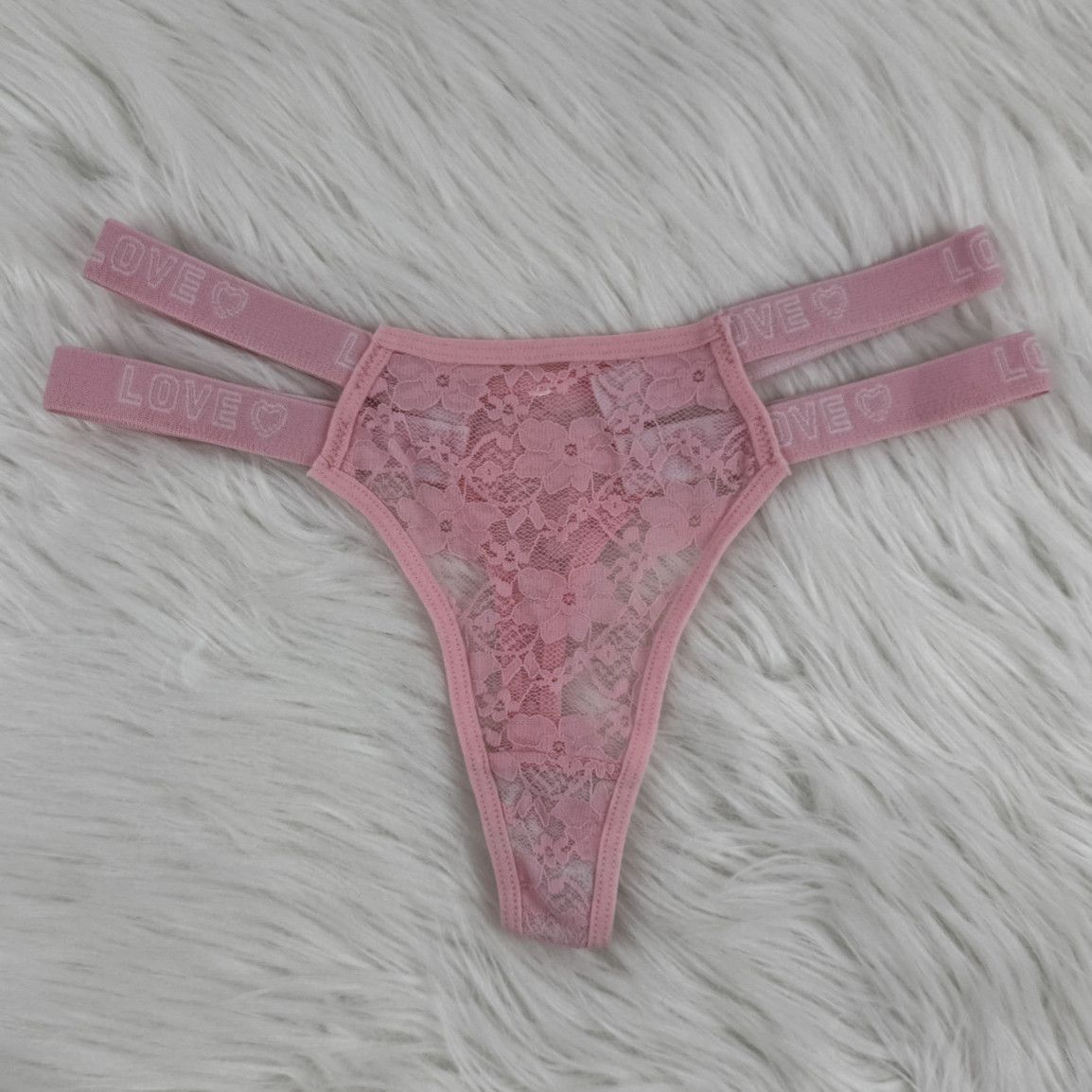 Gym and Love Pink Thongs