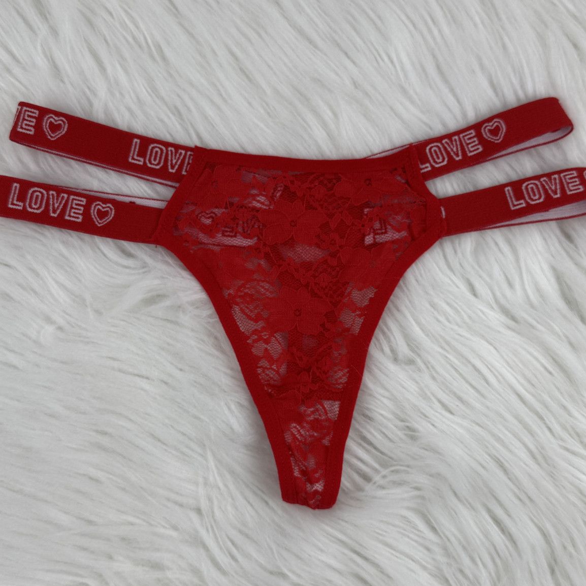 Gym and Love Red Thongs