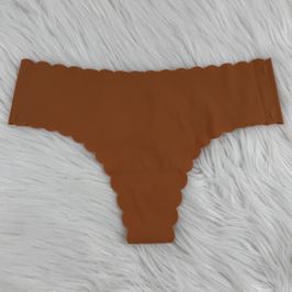 Seamless Grooved Orange Panties