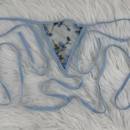 Tie side Blue Thongs