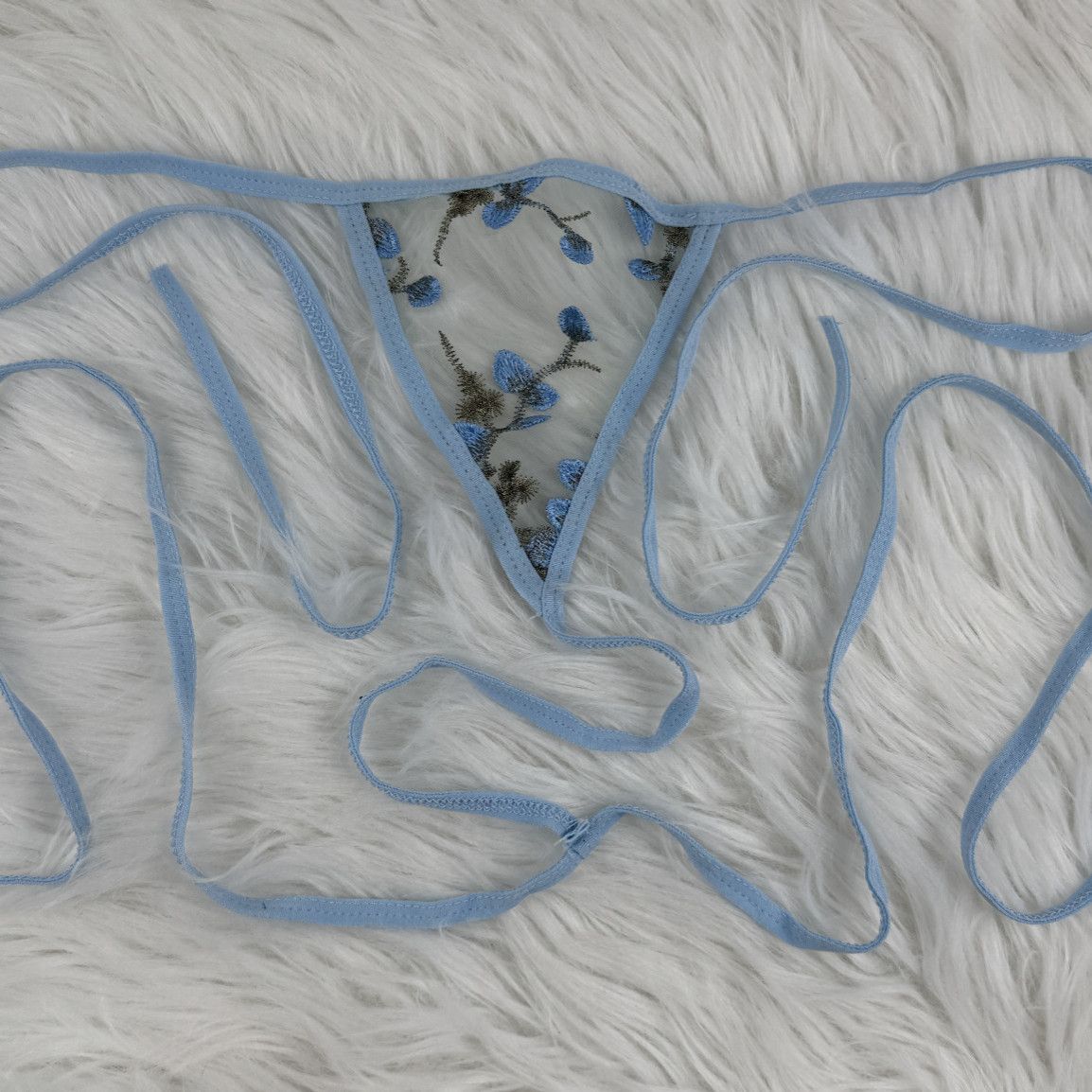 Tie side Blue Thongs