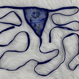 Tie side Navy Blue Thongs