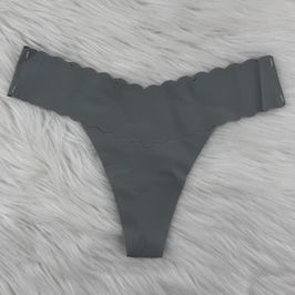 Scalopped Blue Thongs