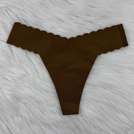 Scalopped Brown Thongs