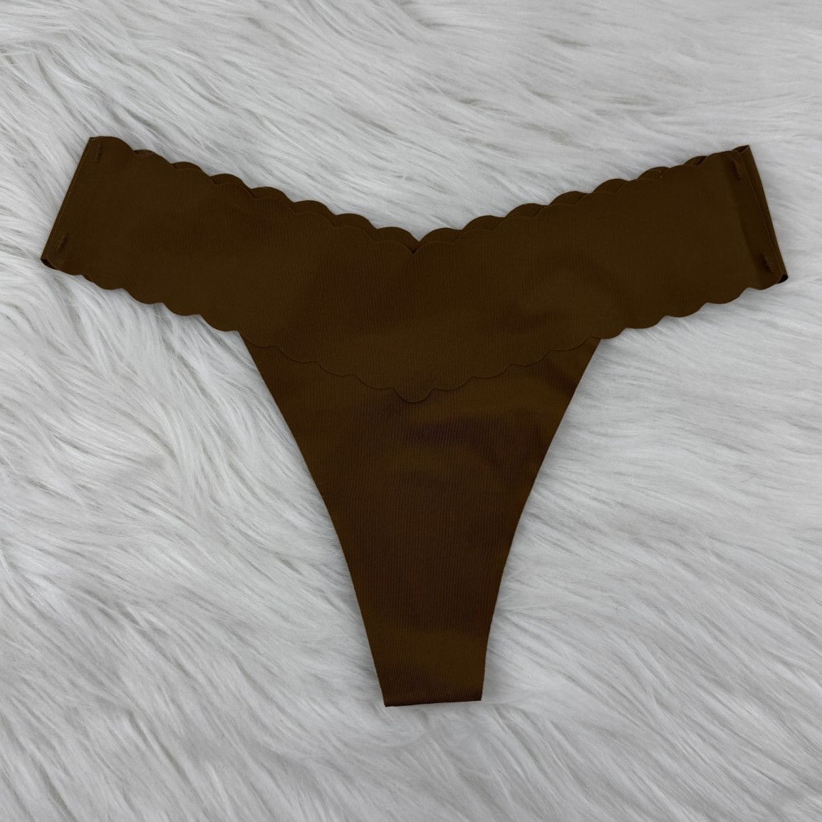 Scalopped Brown Thongs