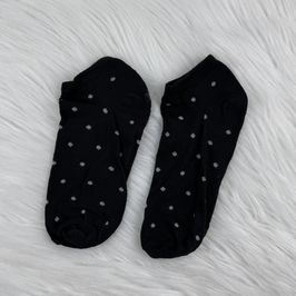 Black Ankle Socks with Dots