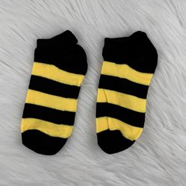 Ankle Socks with Yellow Stripes