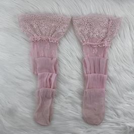 Pink Flower Stockings