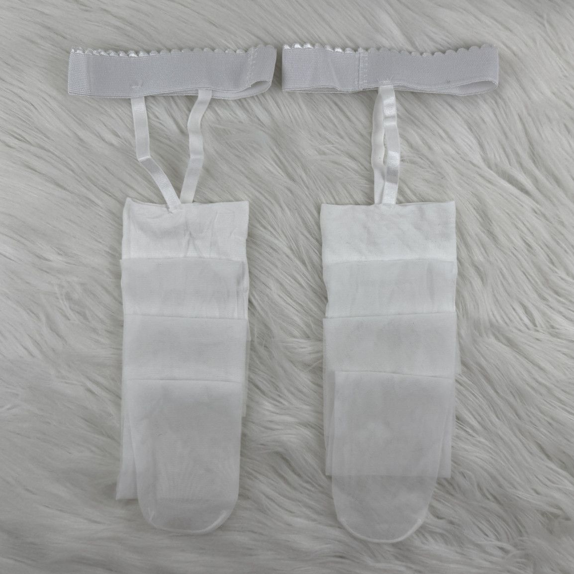 White Stockings with Garters