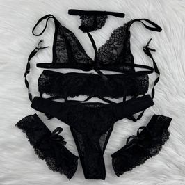 Lacy Black Set