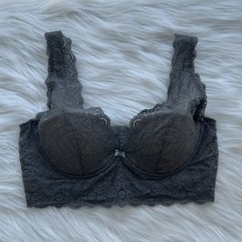 Lacy Grey Bra