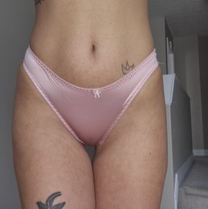Pink Satin Panty Thongs