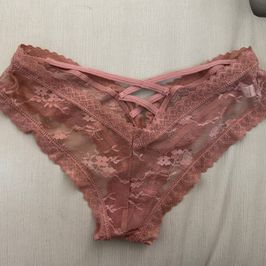 Sexy lace cheeky panties with criss cross back