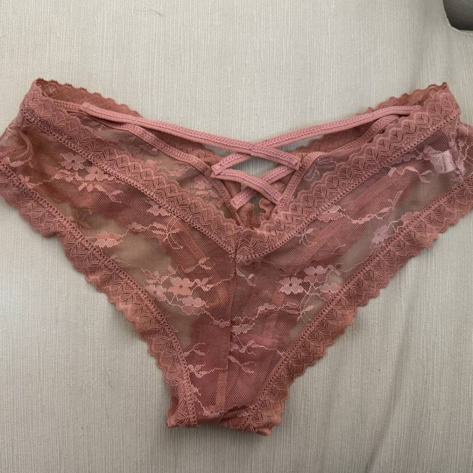 Sexy lace cheeky panties with criss cross back
