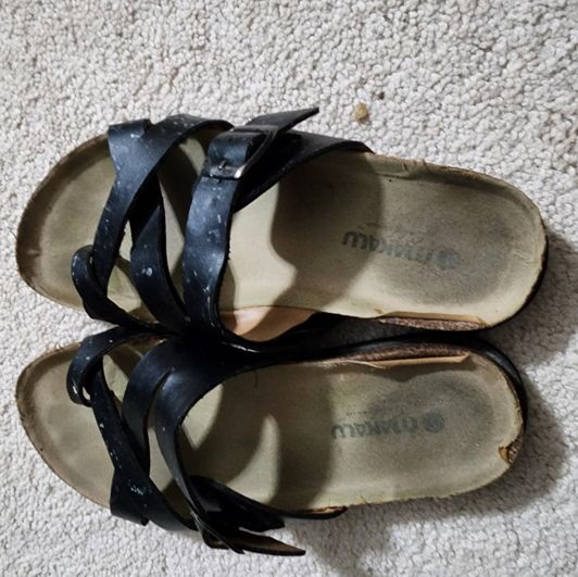 Birkenstock sandals toe prints!!