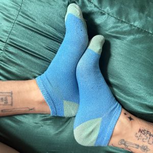 old worn ankle socks
