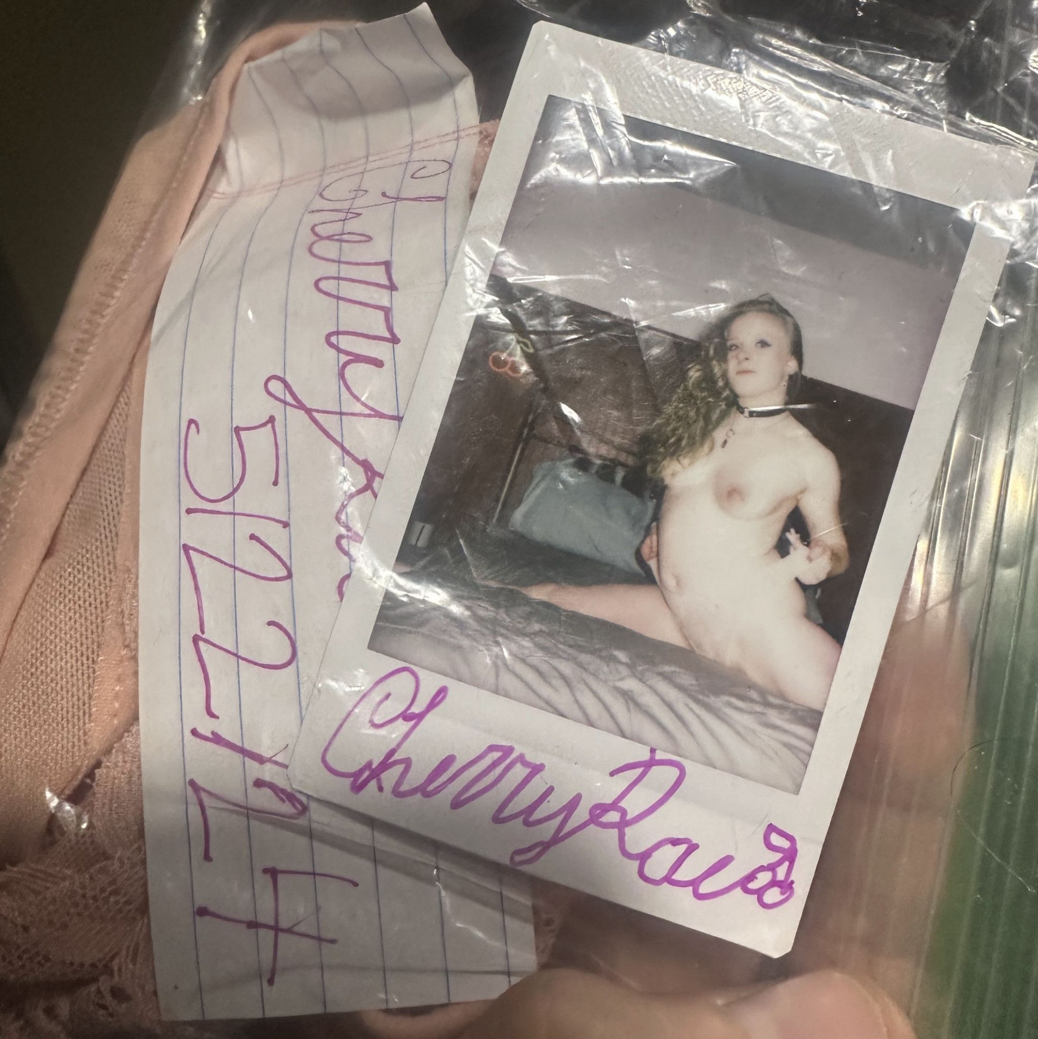 Peach Lace Used Panty Bundle Slut