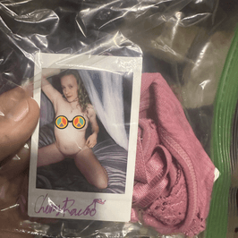 Signed Sunrae_Fae Fuchsia Pink Lace Panty Polaroid Bundle