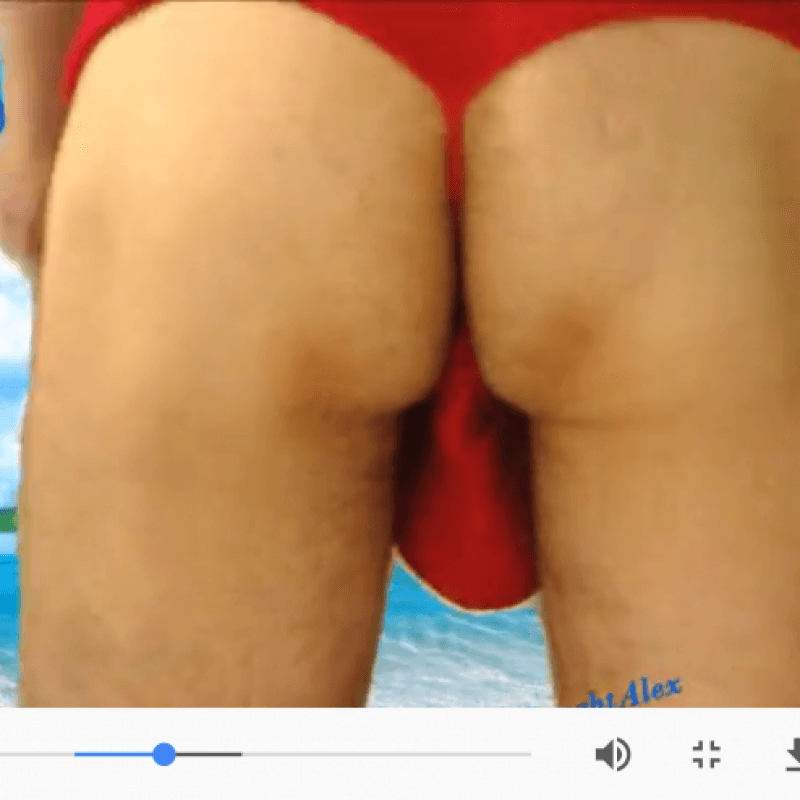 Custom worn red thong