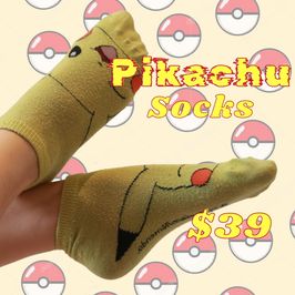 Worn Pikachu Pokémon Socks