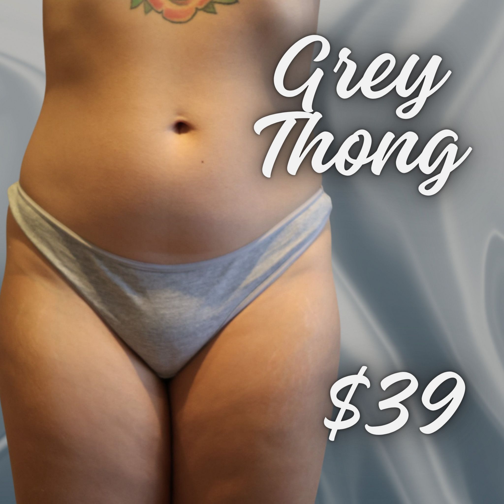 Plain Grey Thong