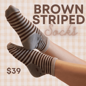 Brown Striped Socks