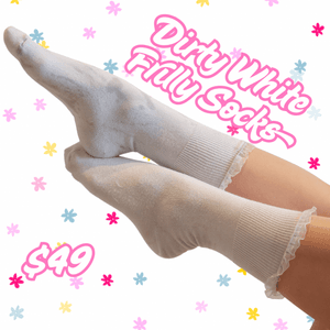 Dirty White Frilly Socks