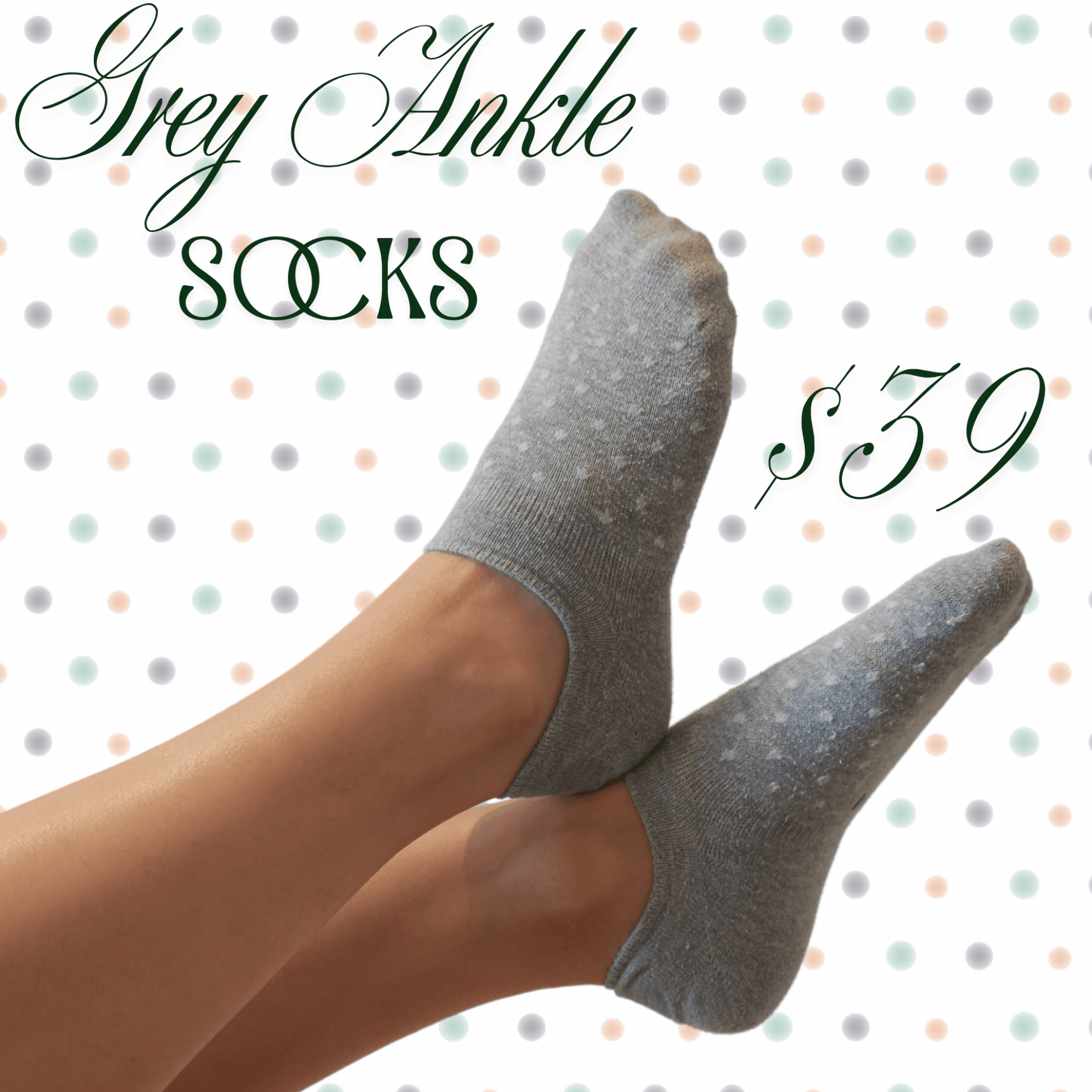 Grey Ankle Socks