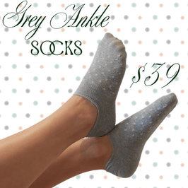 Grey Ankle Socks