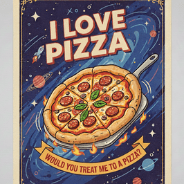 Would you treat me to a pizza