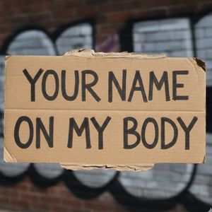 Photo shoot with your name written on my body