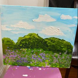 Green Meadow with Flowers Anal Art