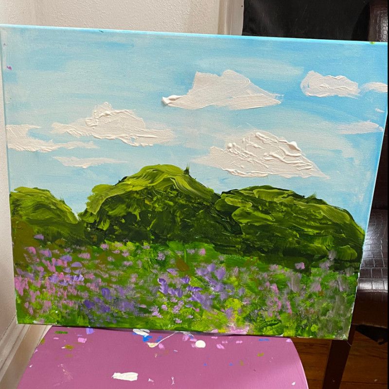 Green Meadow with Flowers Anal Art