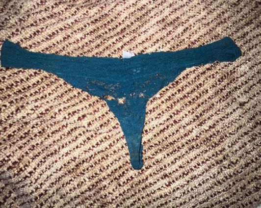 Very Well Worn Blue Lace Thong