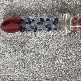 Glass double ended dildo