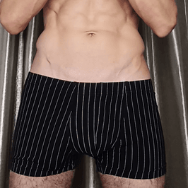 Underwear Black with white stripes