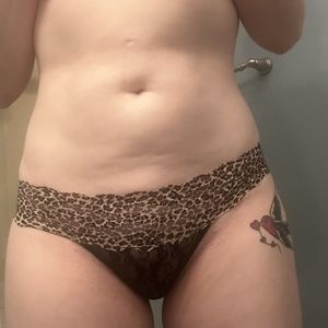 Leopard Print Lace Size Small Thong
