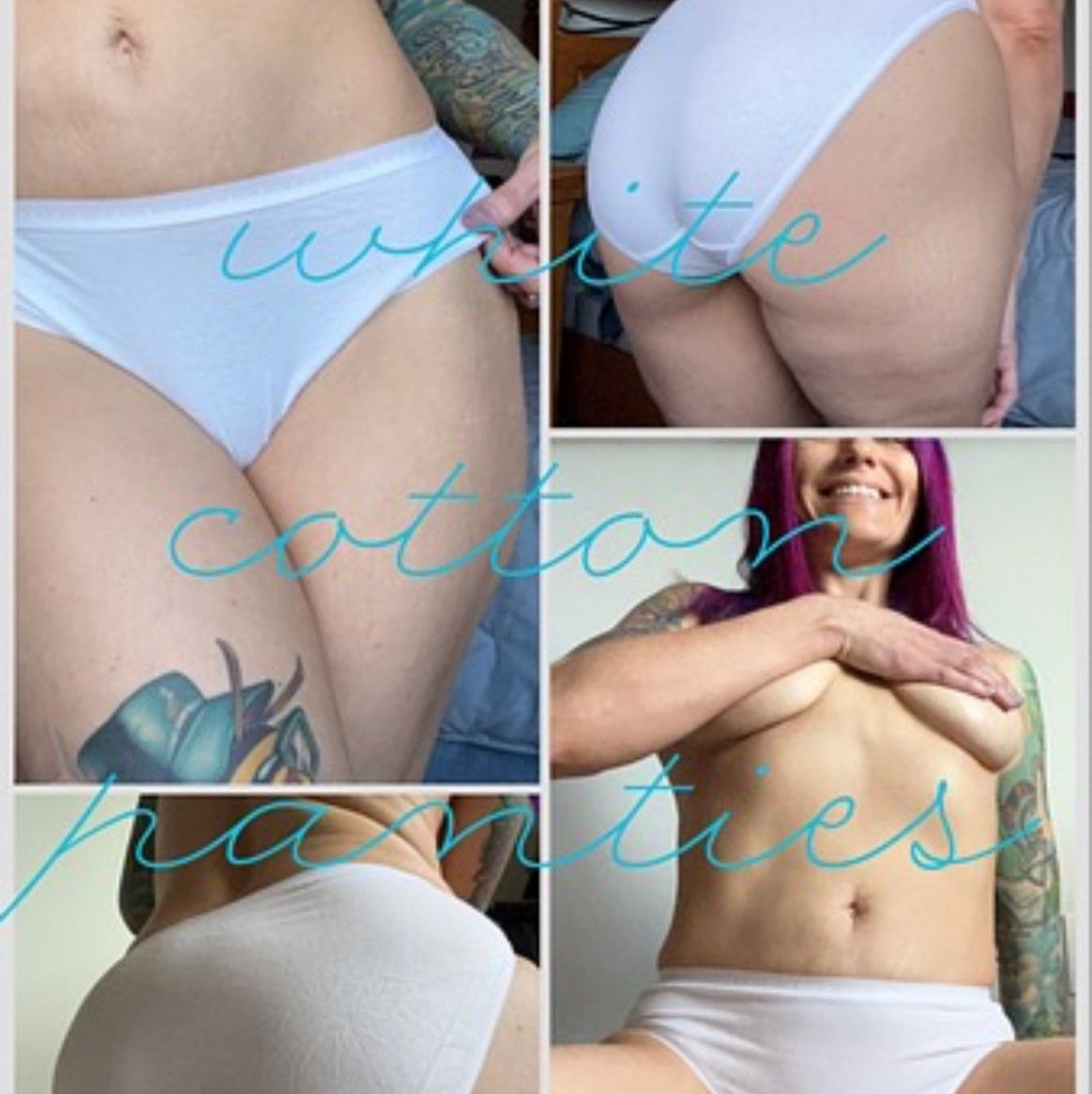 white cotton panties