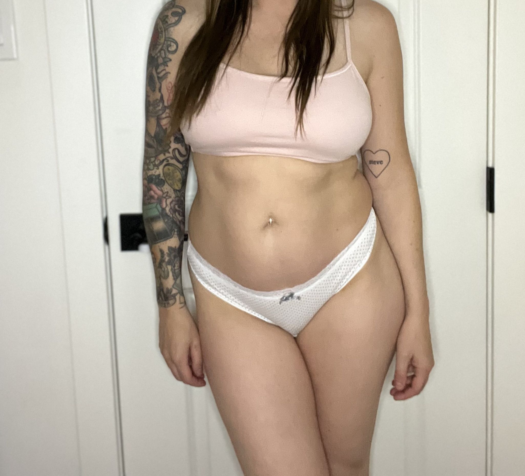Grey heart thong