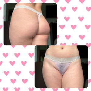 Pink and White Lace Panties