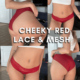 Cheeky Red Lace and Mesh panties