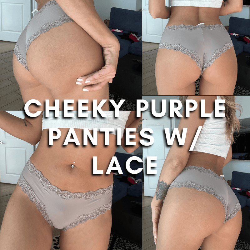 Cheeky Purple Panties with Lace