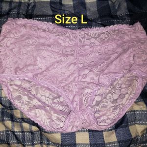 Lavender Lace Panties Size L