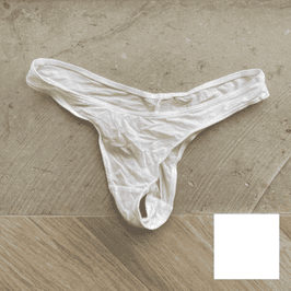 Orgasm Video Pure White Thong And
