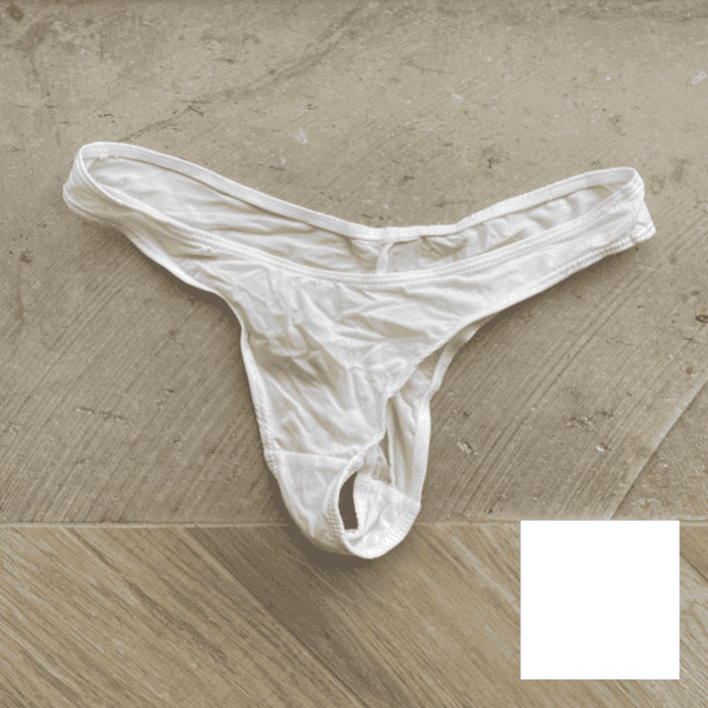 Orgasm Video Pure White Thong And
