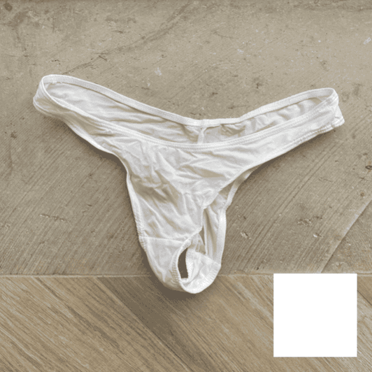 Orgasm Video Pure White Thong And