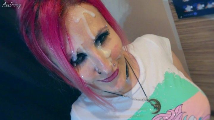 CUSTOM: Huge messy cumshot in my face